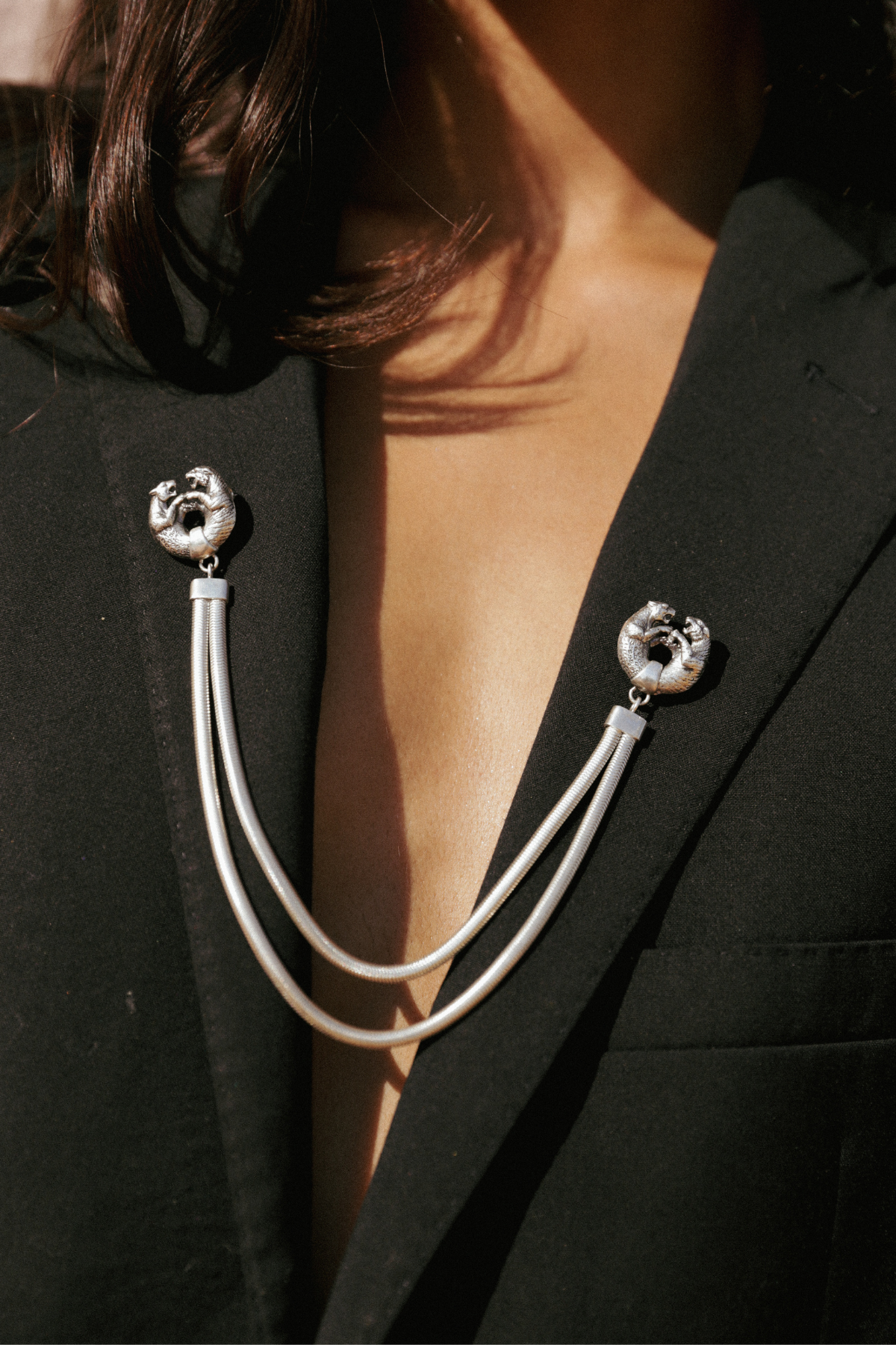 Face To Face Brooch