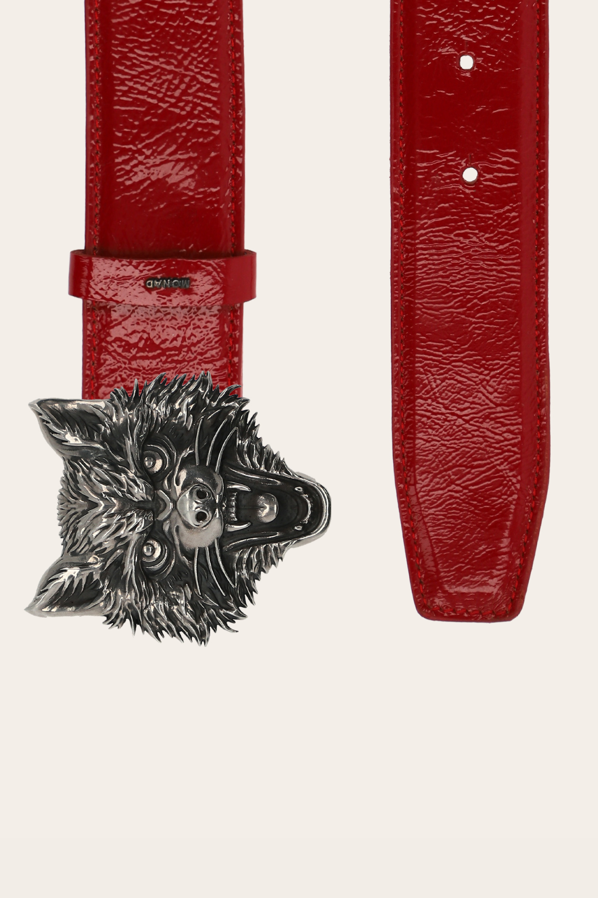 Lupae Buckle in Cherry Patent