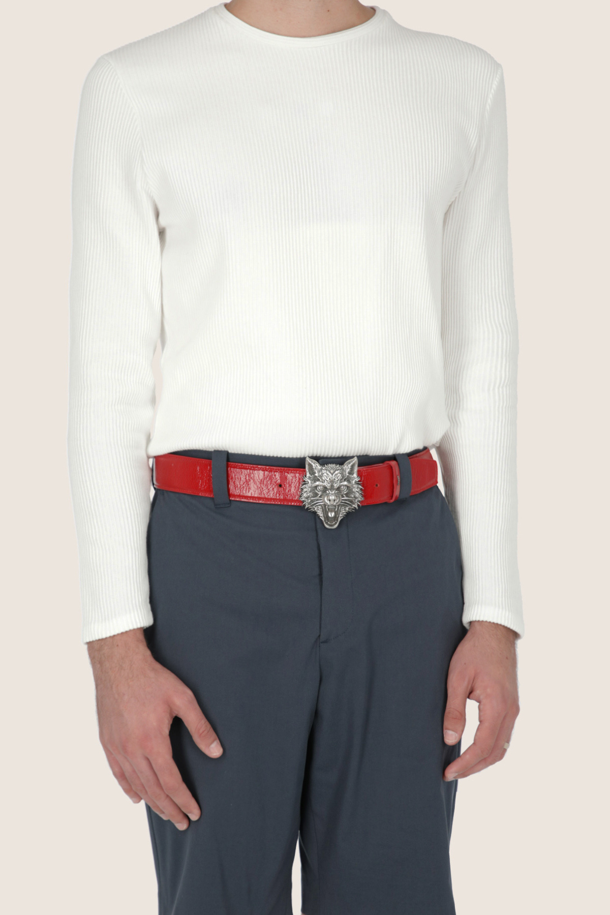 Lupae Buckle in Cherry Patent