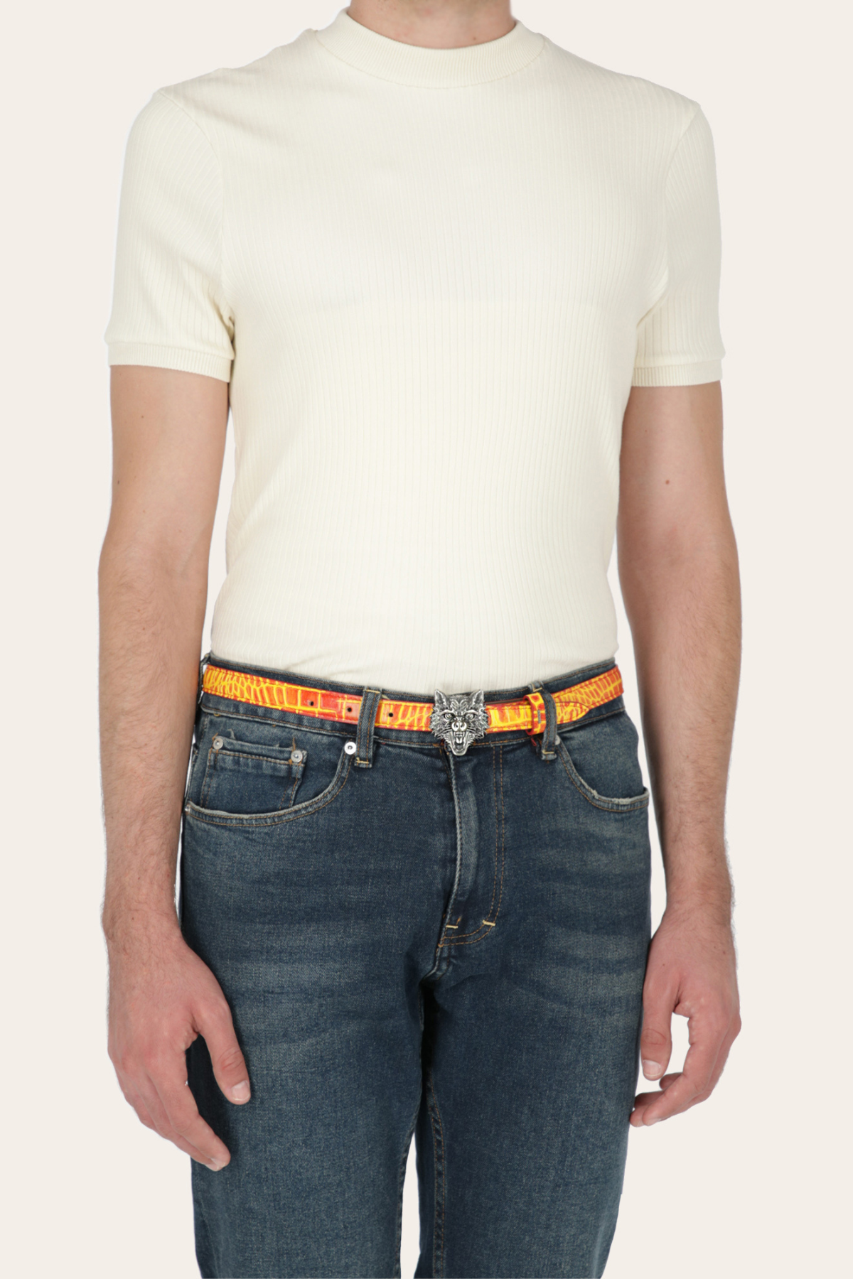 Mini Lupae Buckle in Duo-Croc