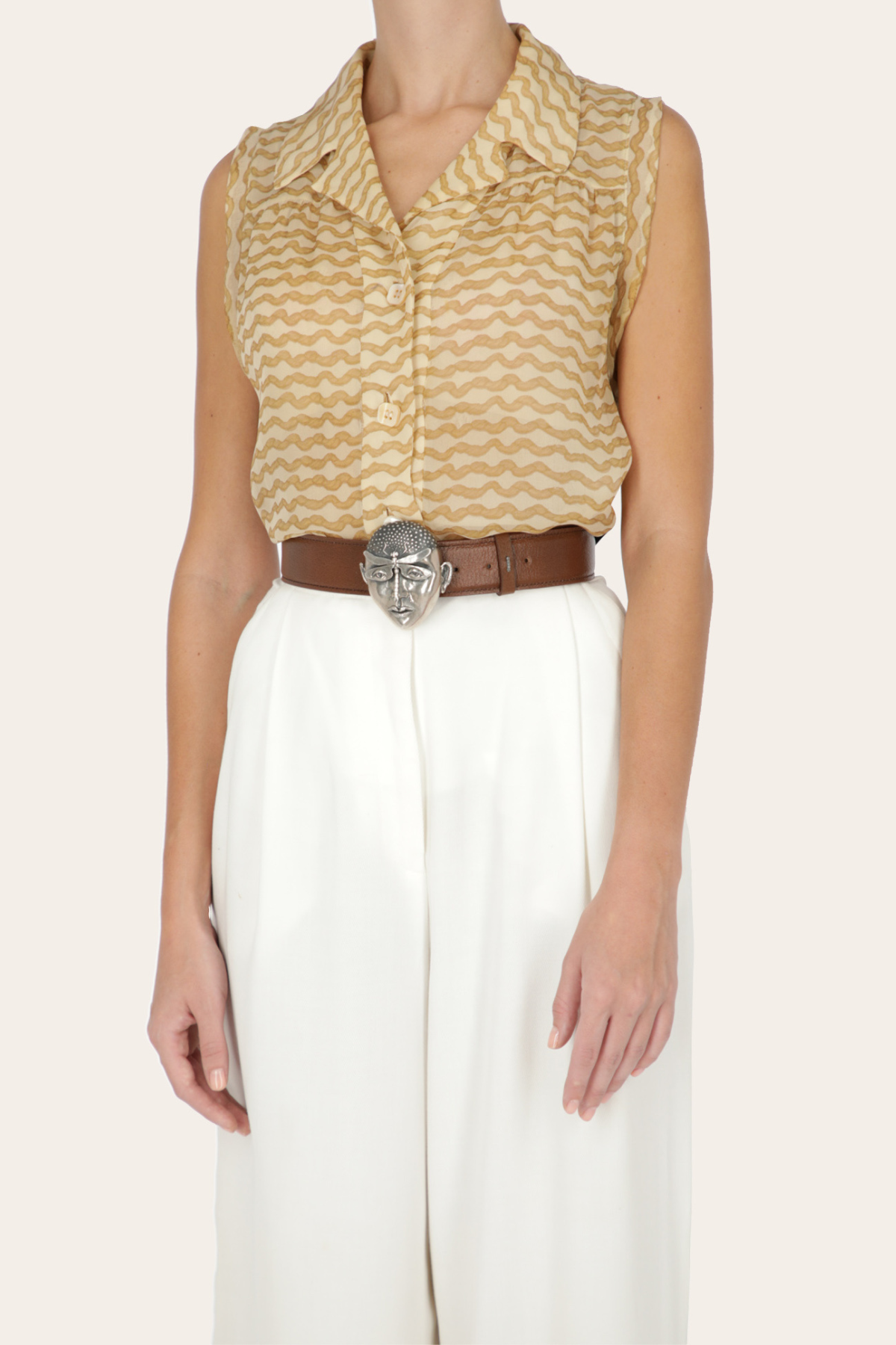 The Insignia Belt Buckle by Gerardo Castañeda in Brown Oak