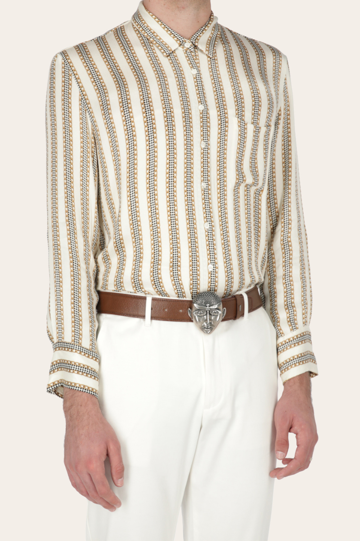 The Insignia Belt Buckle by Gerardo Castañeda in Brown Oak