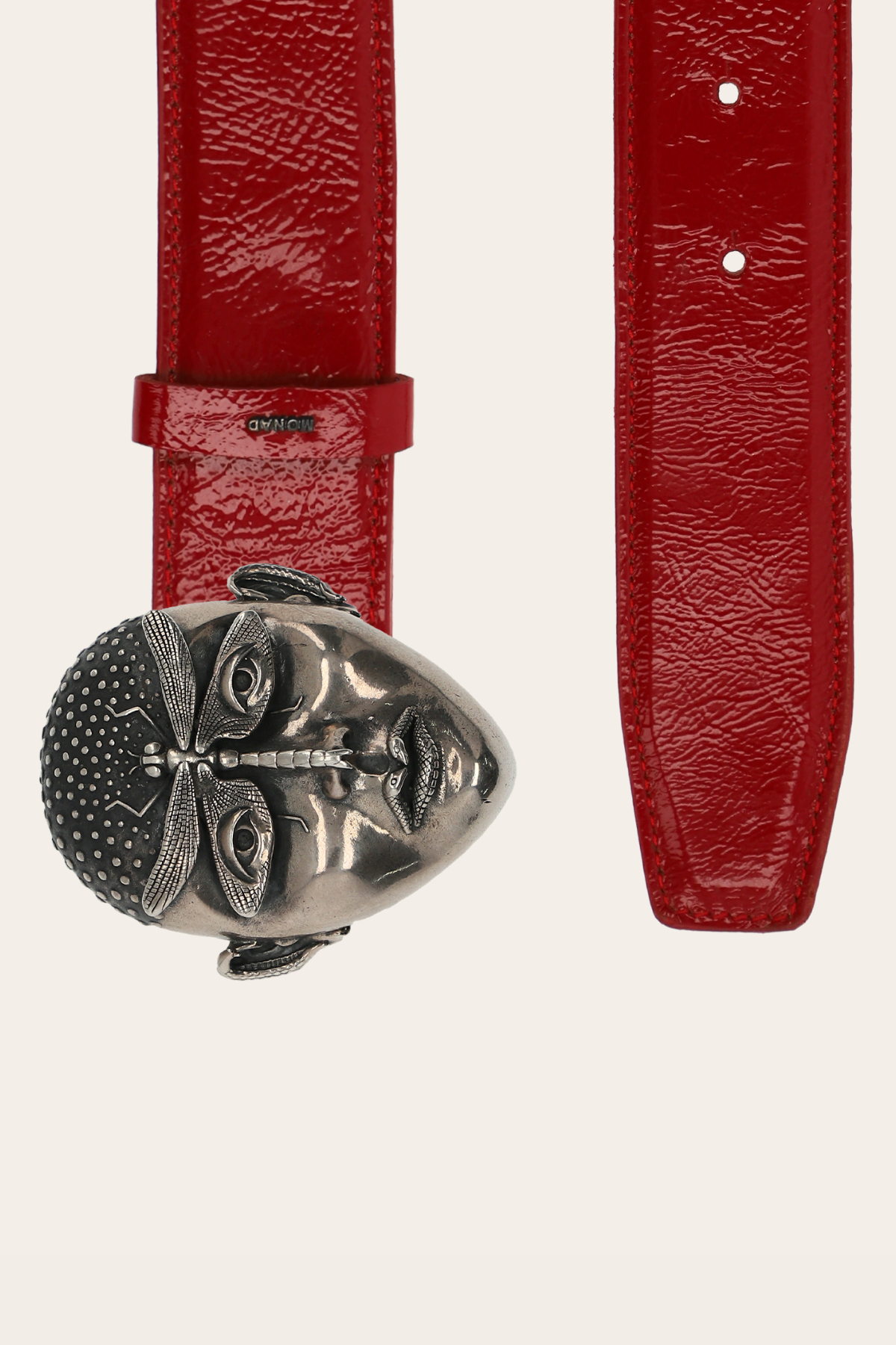 The Insignia Belt Buckle by Gerardo Castañeda in Cherry Patent