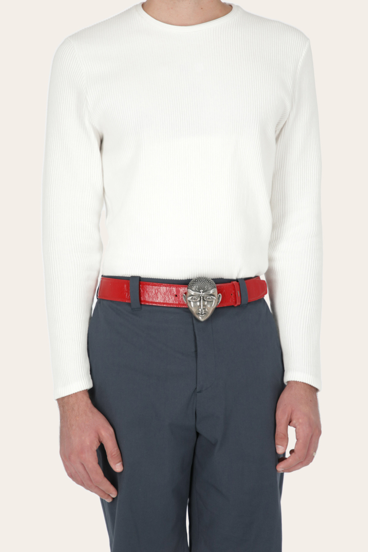 The Insignia Belt Buckle by Gerardo Castañeda in Cherry Patent