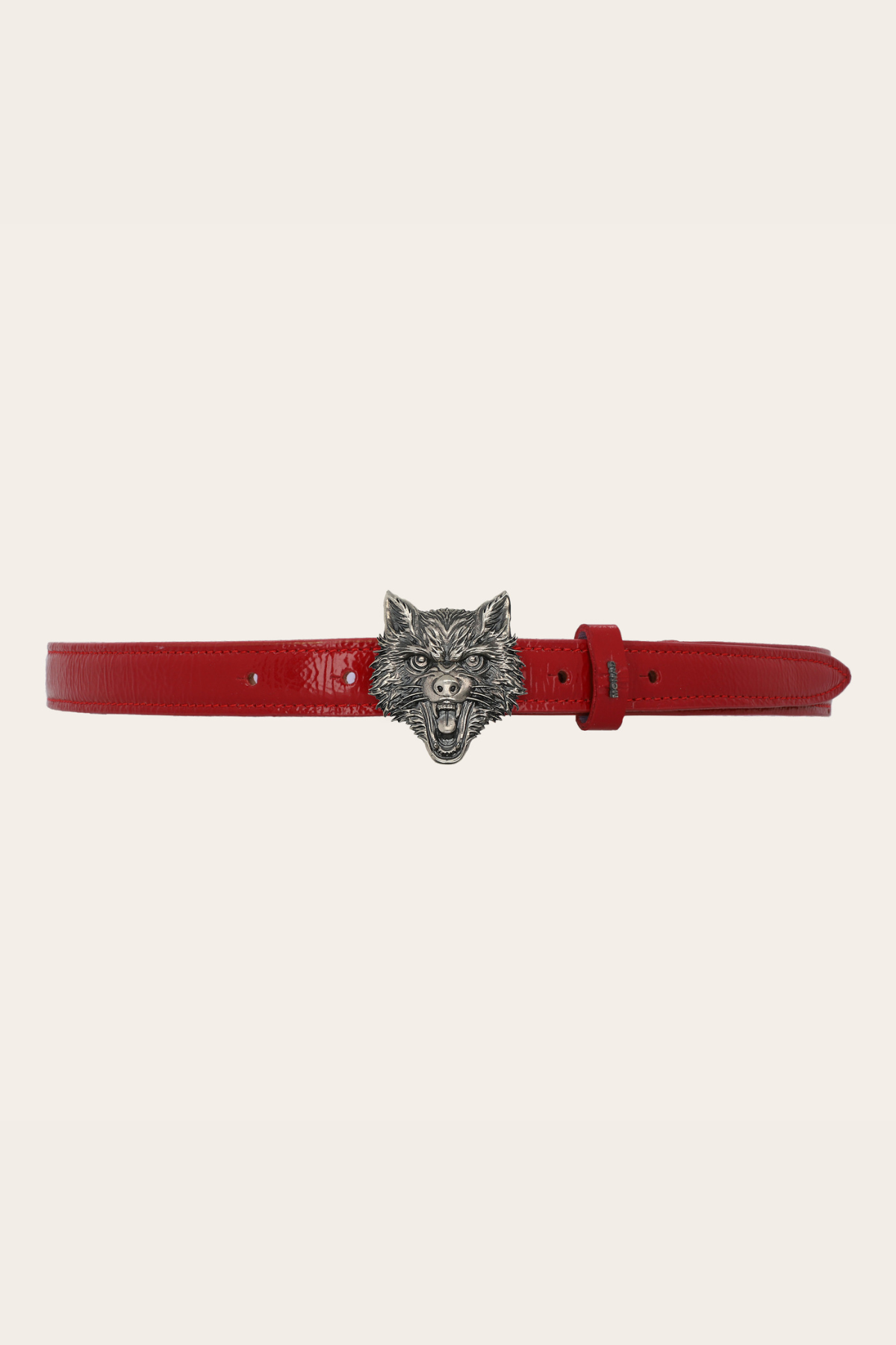 Mini Lupae Buckle in Cherry Patent