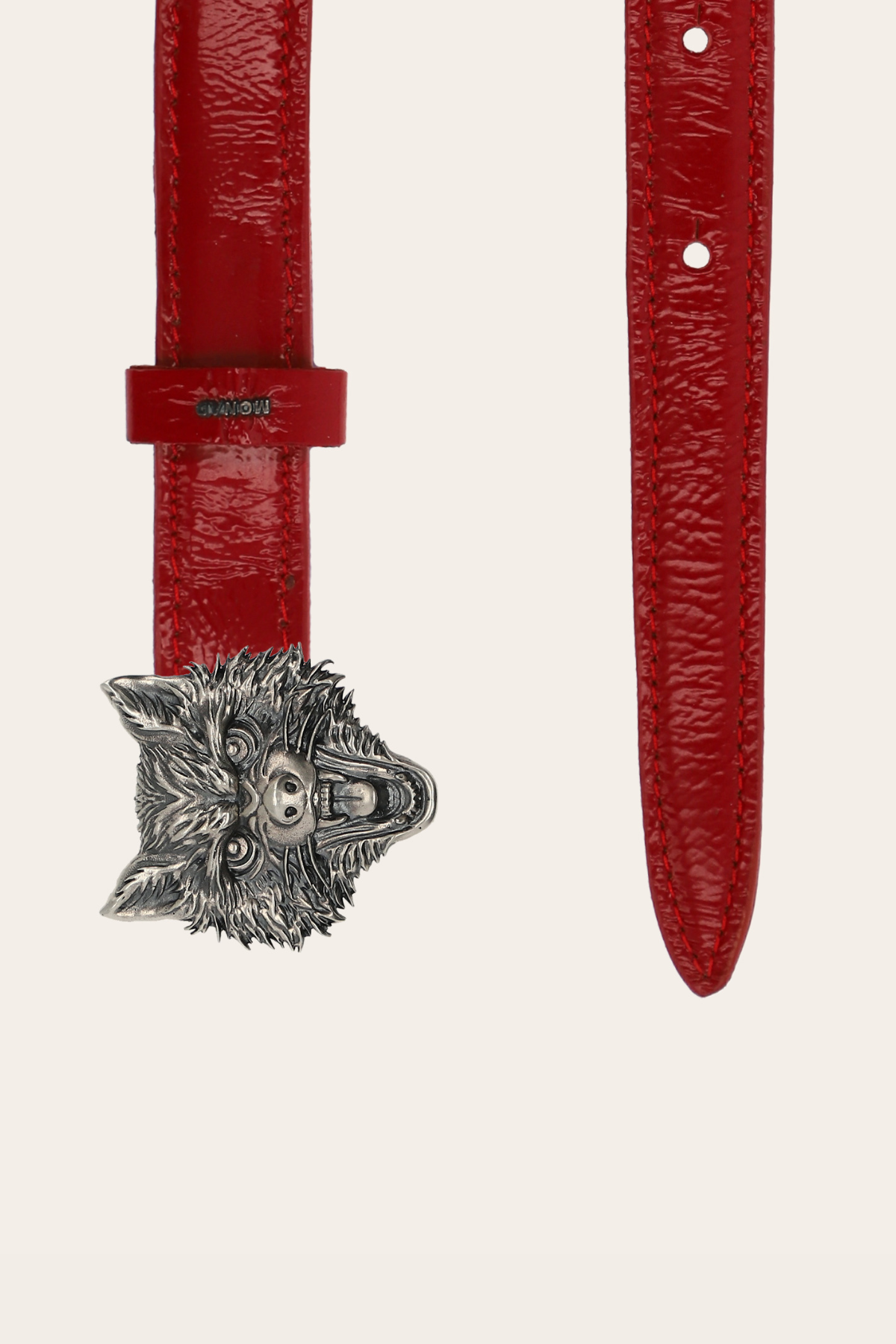 Mini Lupae Buckle in Cherry Patent