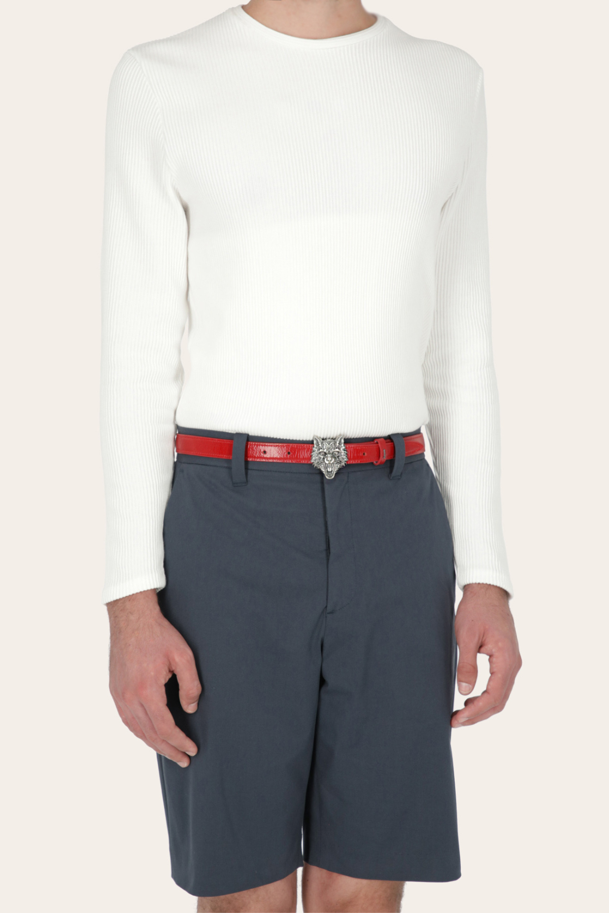 Mini Lupae Buckle in Cherry Patent